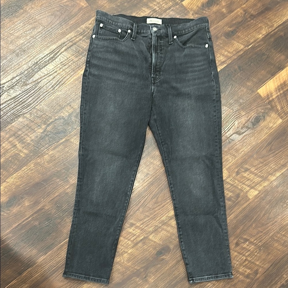 Madewell The Perfect Vintage Jean Classic Black Denim Jeans Size 31 NWOT